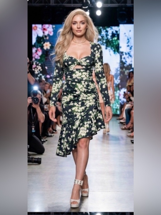 Michael Kors Dresses & Skirts - MICHAEL KORS COLLECTION NWT Daisy Ruched Satin Jersey Dress Runway Size 0